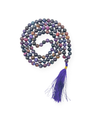 Purple Tiger's Eye Jap Mala (Hand Knotted)