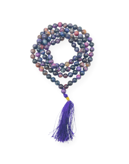 Purple Tiger's Eye Jap Mala (Hand Knotted)