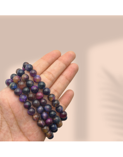 Purple Tiger's Eye Jap Mala (Hand Knotted)