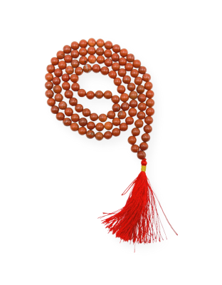 Red Jasper Jap Mala (Hand Knotted)