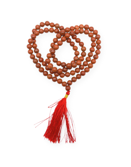 Red Jasper Jap Mala (Hand Knotted)