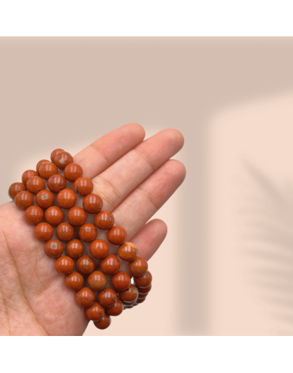 Red Jasper Jap Mala (Hand Knotted)