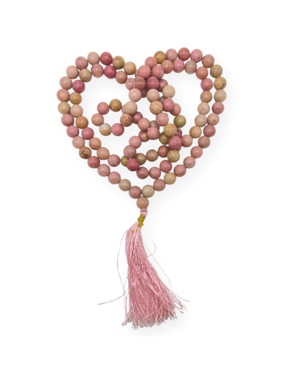 Rhodonite Jap Mala (Hand Knotted)