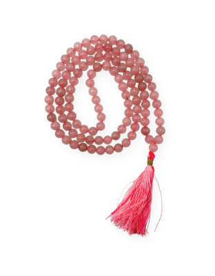 Rose Quartz Jap Mala (Hand Knotted)