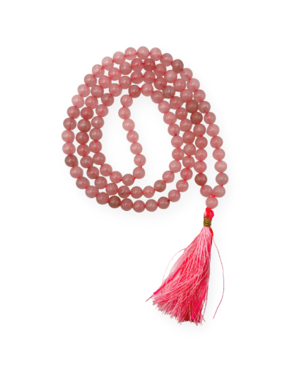Rose Quartz Jap Mala (Hand Knotted)