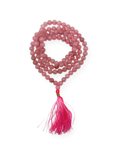 Rose Quartz Jap Mala (Hand Knotted)