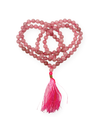 Rose Quartz Jap Mala (Hand Knotted)