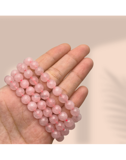 Rose Quartz Jap Mala (Hand Knotted)
