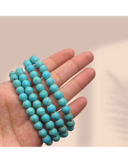 Turquoise Jap Mala (Hand Knotted)