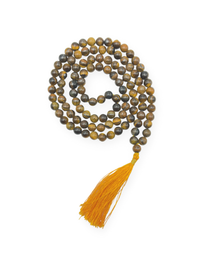 Tiger Eye Jap Mala (Hand Knotted)