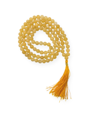 Yellow Calcite Jap Mala (Hand Knotted)