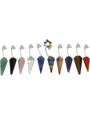 10 PCS Set Gemstone Pendulum