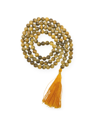 Yellow Cat's Eye Jap Mala (Hand Knotted)