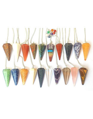 16 PCS Set Gemstone Pendulum