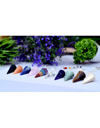 10 PCS Set Gemstone Pendulum