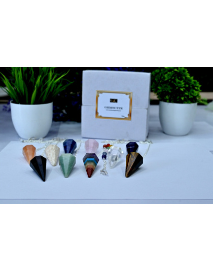 10 PCS Set Gemstone Pendulum