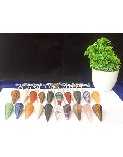 16 PCS Set Gemstone Pendulum