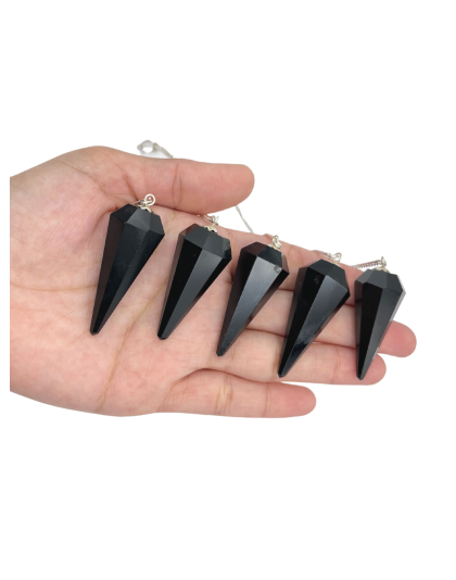 Black Jasper Gemstone Pendulum