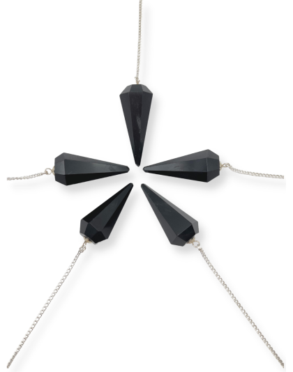 Black Jasper Gemstone Pendulum
