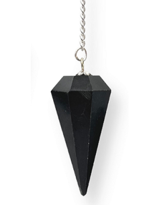 Black Obsidian Gemstone Pendulum