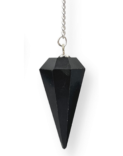 Black Obsidian Gemstone Pendulum