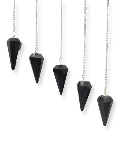Black Obsidian Gemstone Pendulum