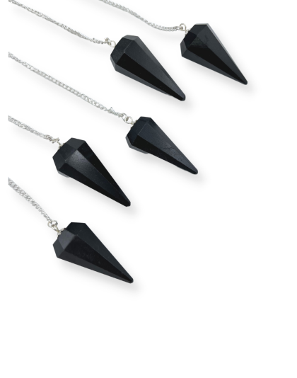 Black Obsidian Gemstone Pendulum