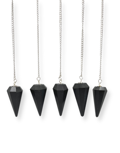 Black Obsidian Gemstone Pendulum