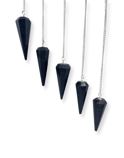 Black Tourmaline Gemstone Pendulum