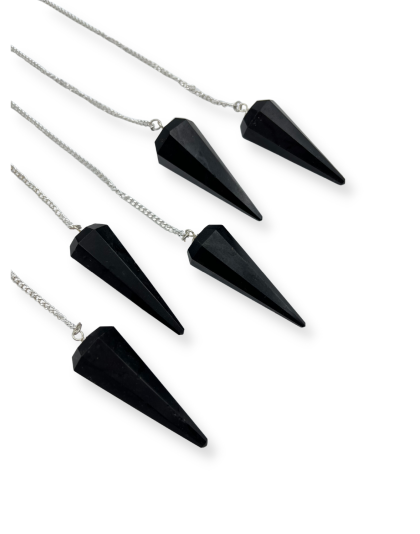Black Tourmaline Gemstone Pendulum