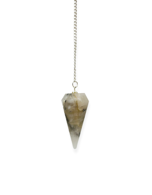 Black Rutile Gemstone Pendulum
