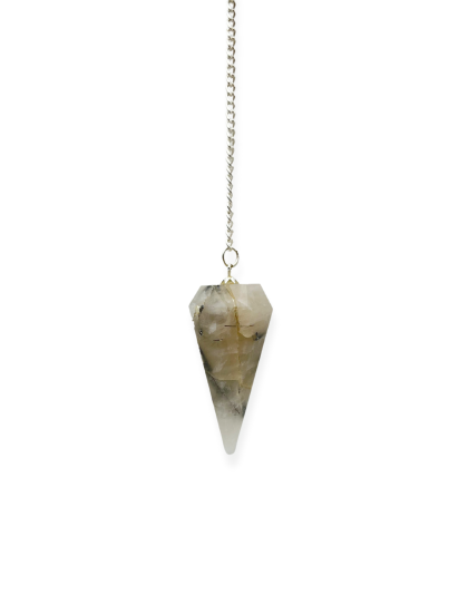 Black Rutile Gemstone Pendulum