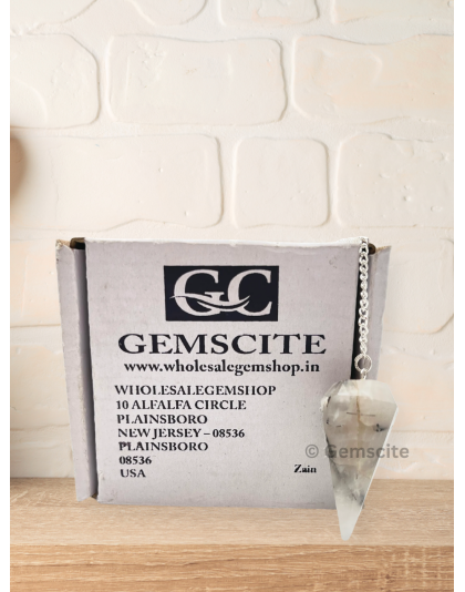Black Rutile Gemstone Pendulum