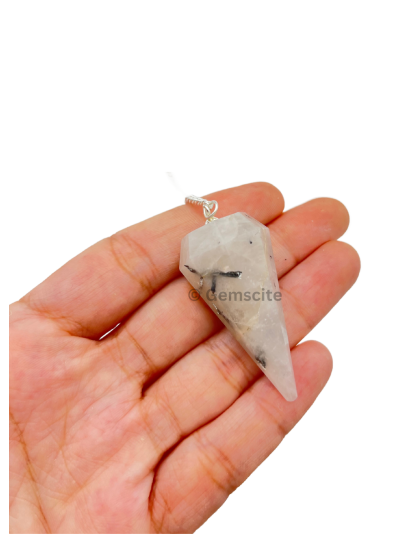 Black Rutile Gemstone Pendulum