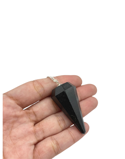 Black Obsidian Gemstone Pendulum
