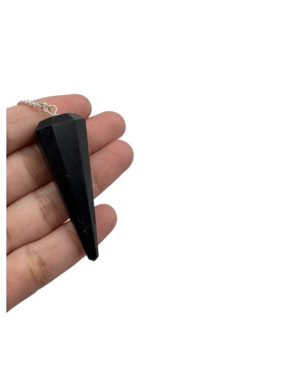 Black Tourmaline Gemstone Pendulum