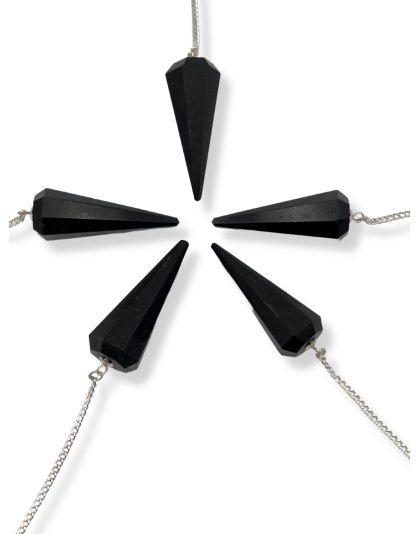 Black Tourmaline Gemstone Pendulum
