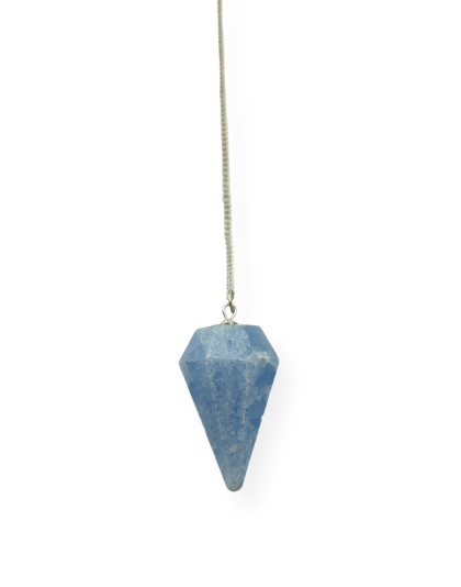 Blue Calcite Gemstone Pendulum