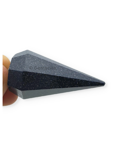 Blue Goldstone Gemstone Pendulum