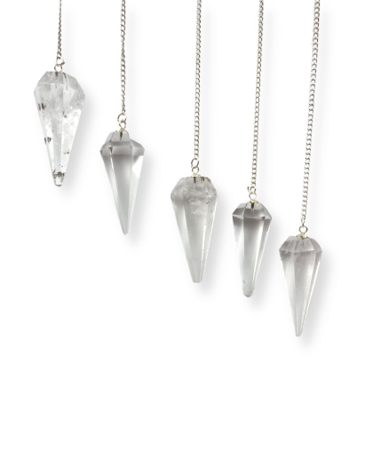 Clear Quartz Gemstone Pendulum
