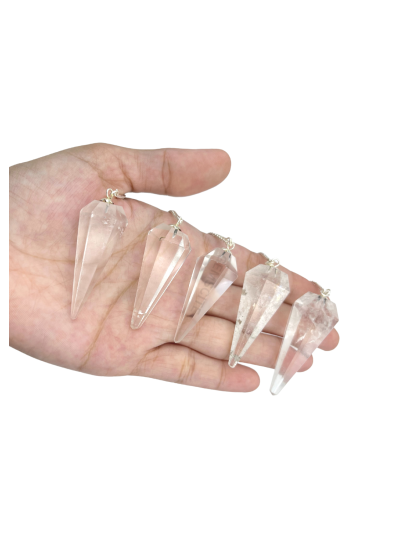 Clear Quartz Gemstone Pendulum