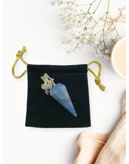 Dumortierite Gemstone Pendulum
