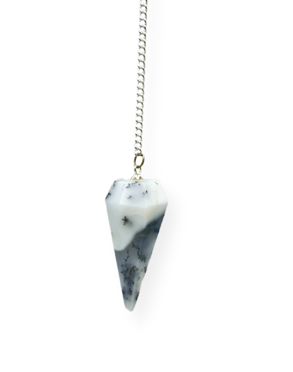 Dendritic Agate Gemstone Pendulum