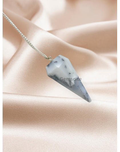 Dendritic Agate Gemstone Pendulum