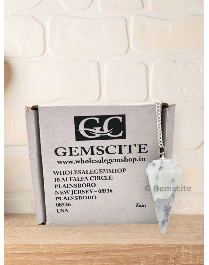 Dendritic Agate Gemstone Pendulum