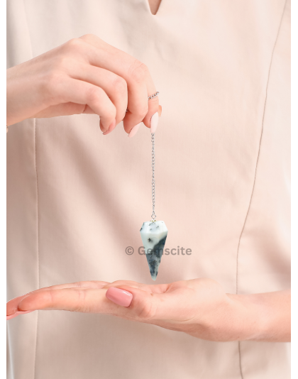 Dendritic Agate Gemstone Pendulum