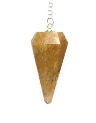 Golden Quartz Gemstone Pendulum