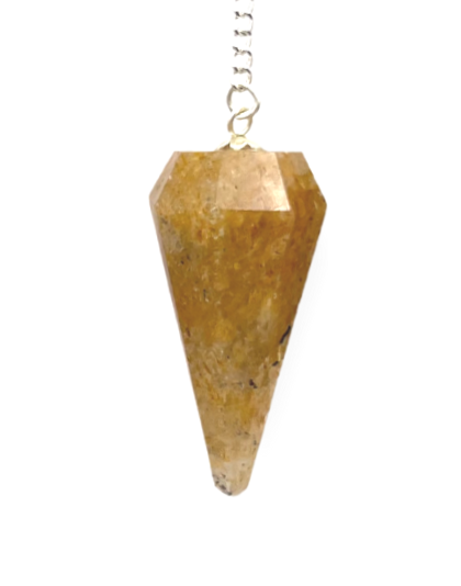Golden Quartz Gemstone Pendulum