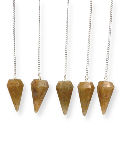 Golden Quartz Gemstone Pendulum