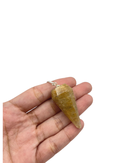 Golden Quartz Gemstone Pendulum